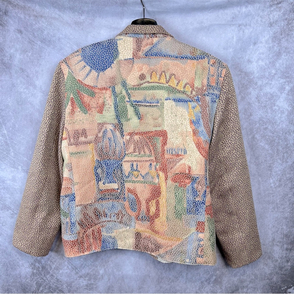 Native Components Womans Large Western Graphic Jacquard Weave Coat Jacket